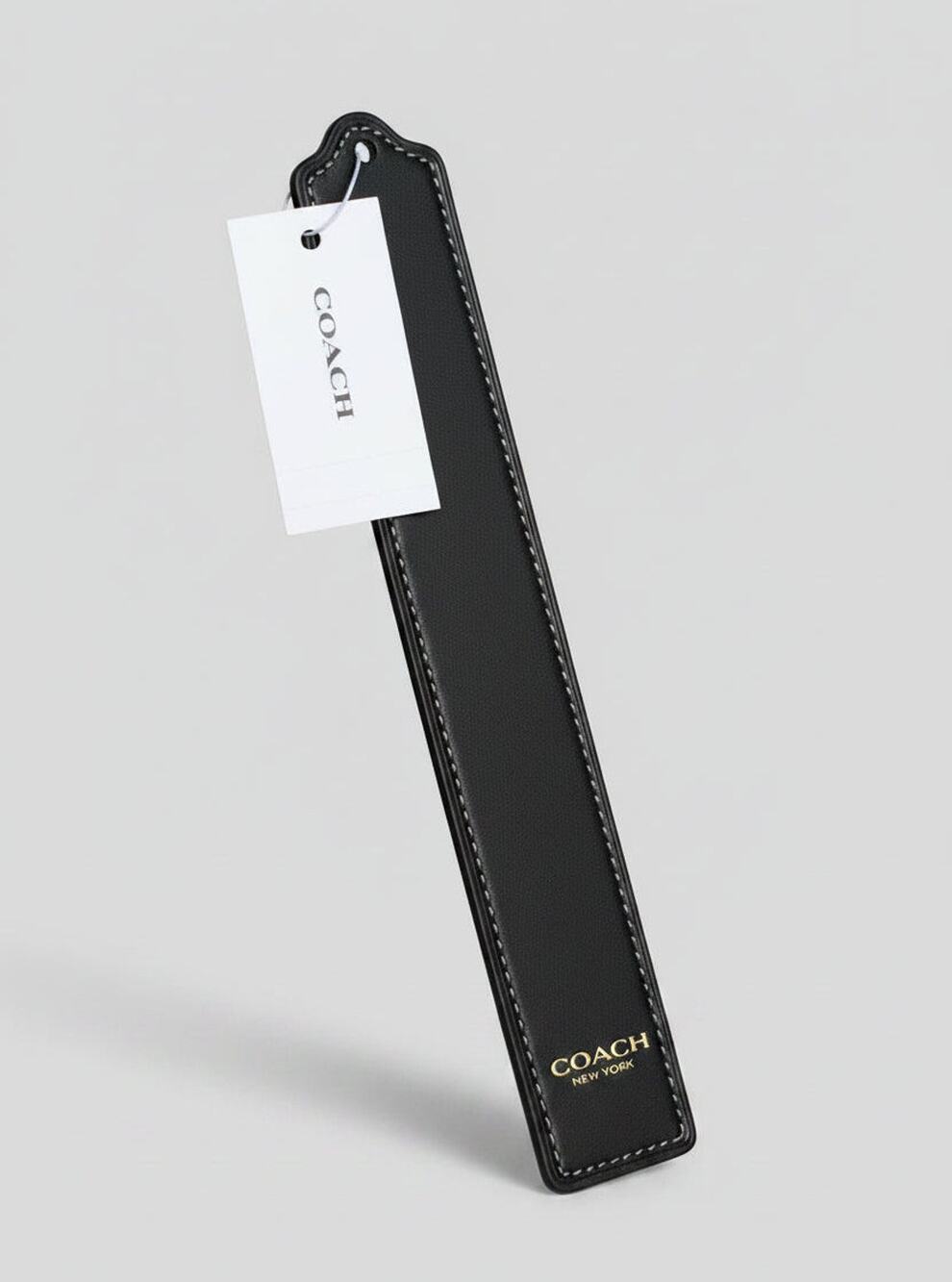 Coach Leather Bookmark CCE00 Black Glovetanned Leather